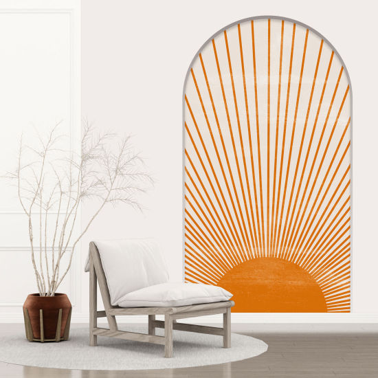 Adesivo Murale - Illusione ottica - Arco - Sole Boho