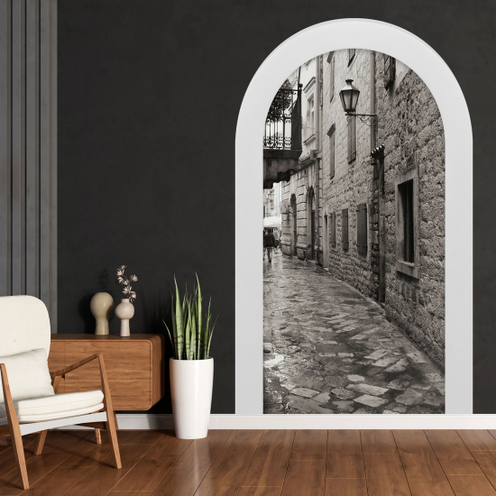 Adesivo Murale - Illusione ottica - Arco - Vicolo