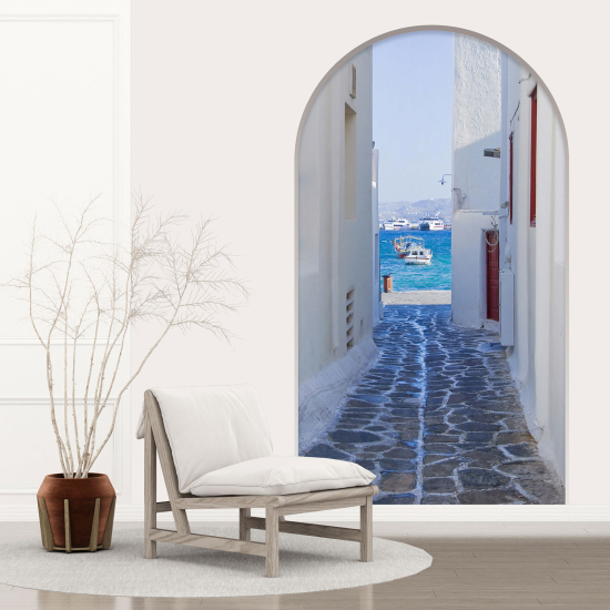 Adesivo Murale - Illusione ottica - Arco - Vicolo greco