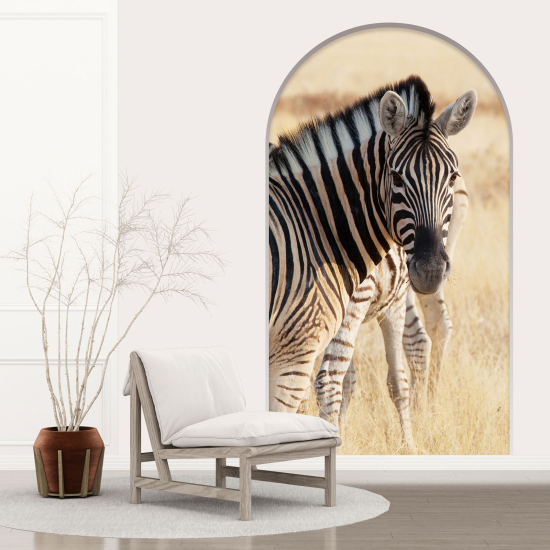 Adesivo Murale - Illusione ottica - Arco - Zebre
