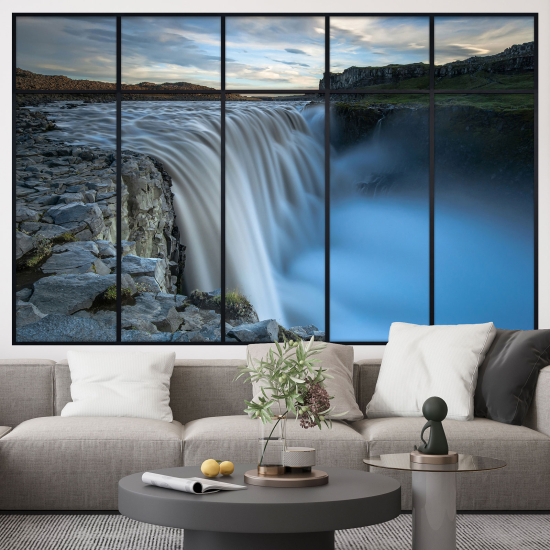 Adesivo Murale - Illusione ottica - Finestra - Cascata