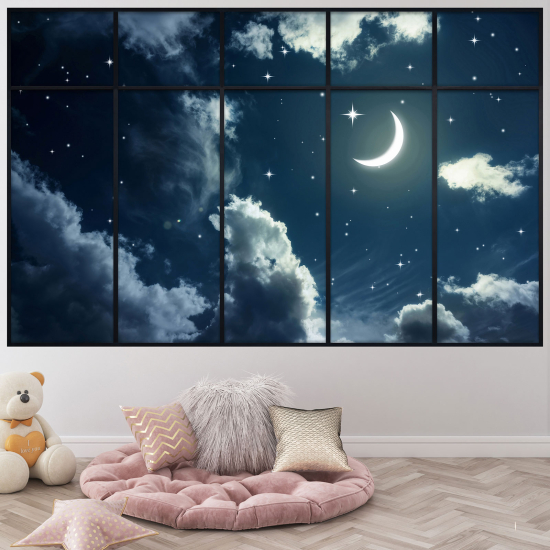 Adesivo Murale - Illusione ottica - Finestra - Cielo