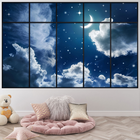 Adesivo Murale - Illusione ottica - Finestra - Cielo