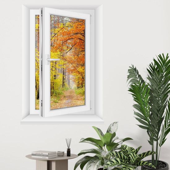 Adesivo Murale - Illusione ottica - Finestra - Foresta
