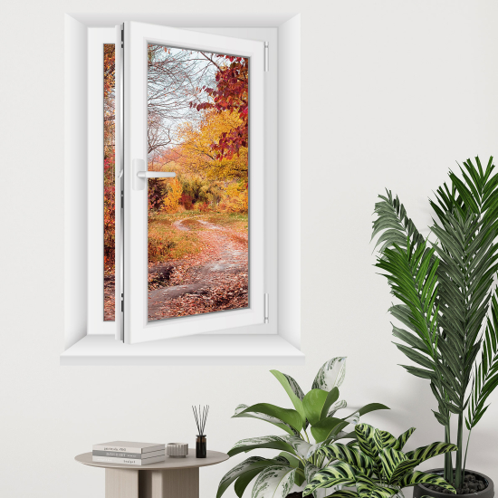 Adesivo Murale - Illusione ottica - Finestra - Foresta