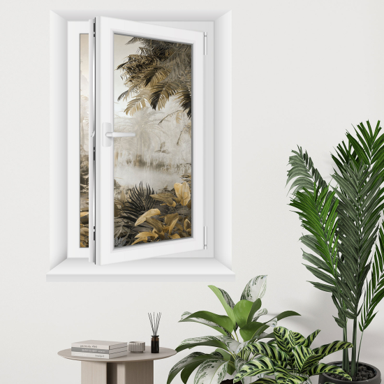 Adesivo Murale - Illusione ottica - Finestra - Foresta
