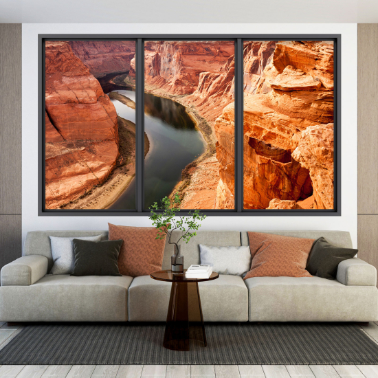 Adesivo Murale - Illusione ottica - Finestra - Grand Canyon