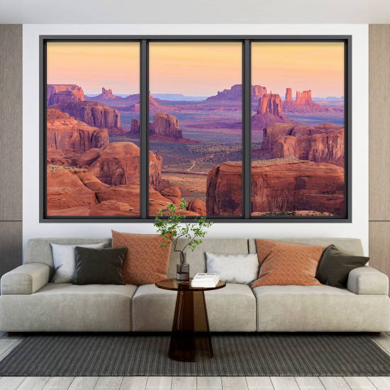 Adesivo Murale - Illusione ottica - Finestra - Grand Canyon