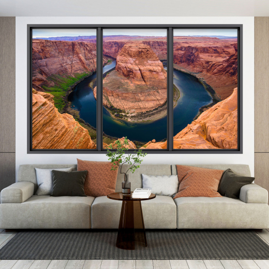 Adesivo Murale - Illusione ottica - Finestra - Grand Canyon