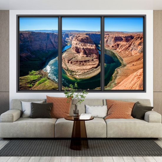 Adesivo Murale - Illusione ottica - Finestra - Grand Canyon