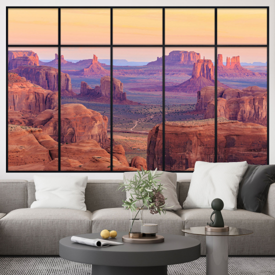 Adesivo Murale - Illusione ottica - Finestra - Grand Canyon