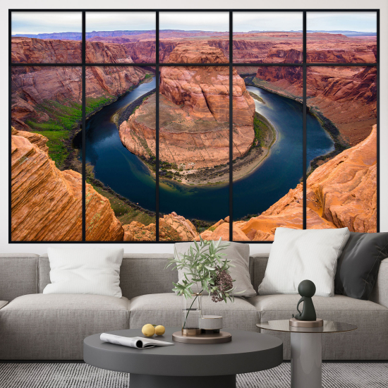 Adesivo Murale - Illusione ottica - Finestra - Grand Canyon