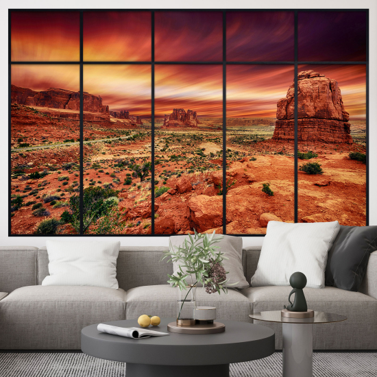 Adesivo Murale - Illusione ottica - Finestra - Grand Canyon