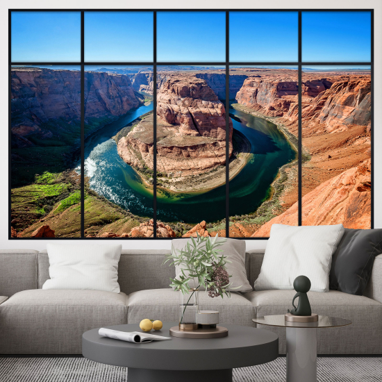 Adesivo Murale - Illusione ottica - Finestra - Grand Canyon
