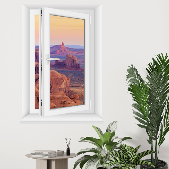 Adesivo Murale - Illusione ottica - Finestra - Grand Canyon