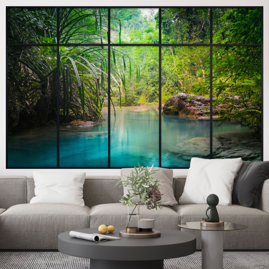 Adesivo Murale - Illusione ottica - Finestra - Natura