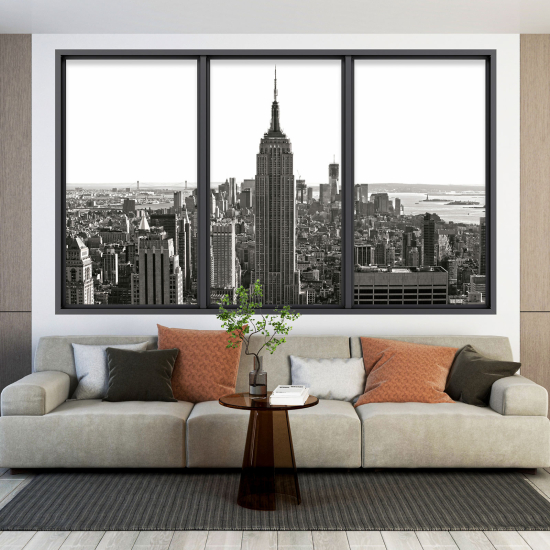 Adesivo Murale - Illusione ottica - Finestra - New York