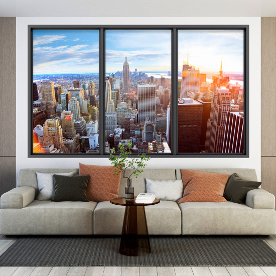 Adesivo Murale - Illusione ottica - Finestra - New York