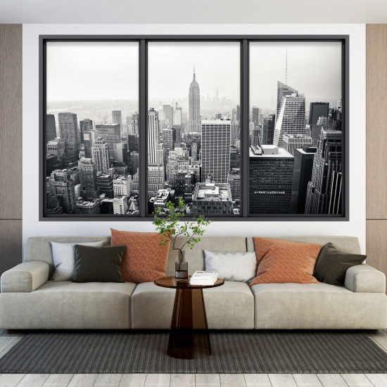 Adesivo Murale - Illusione ottica - Finestra - New York