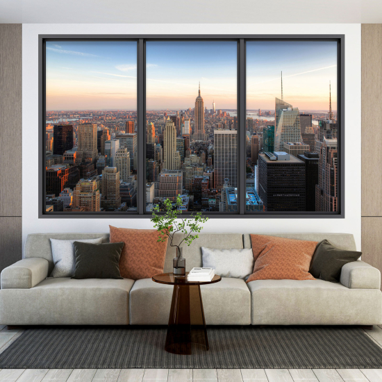 Adesivo Murale - Illusione ottica - Finestra - New York