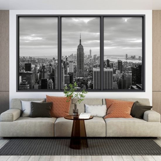 Adesivo Murale - Illusione ottica - Finestra - New York
