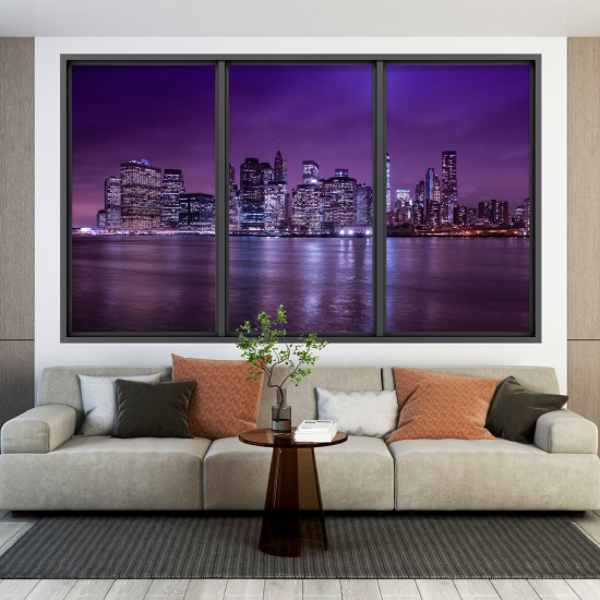 Adesivo Murale - Illusione ottica - Finestra - New York