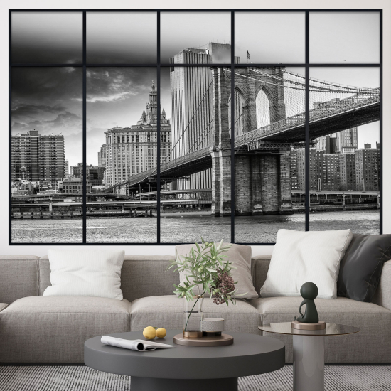 Adesivo Murale - Illusione ottica - Finestra - New York