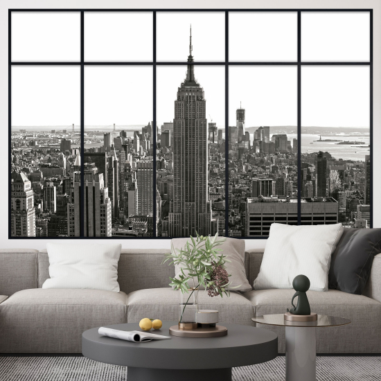 Adesivo Murale - Illusione ottica - Finestra - New York