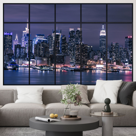 Adesivo Murale - Illusione ottica - Finestra - New York