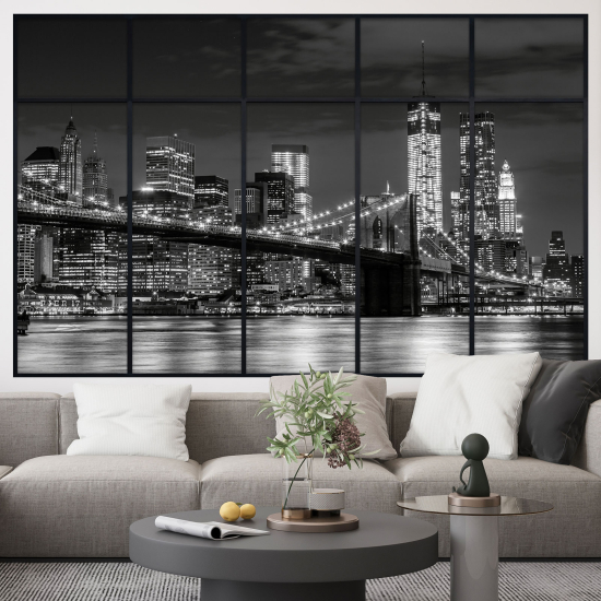 Adesivo Murale - Illusione ottica - Finestra - New York