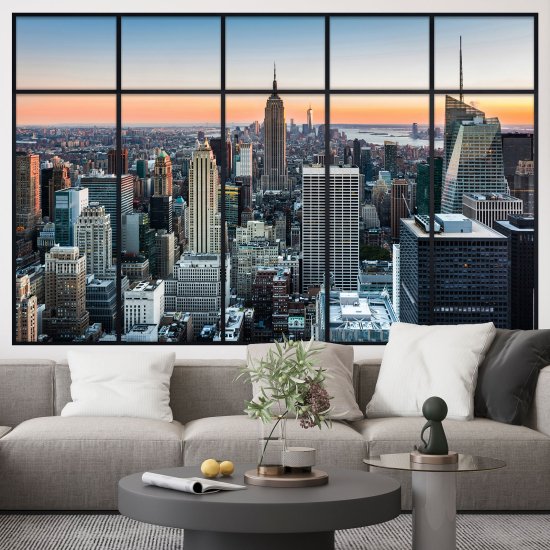 Adesivo Murale - Illusione ottica - Finestra - New York