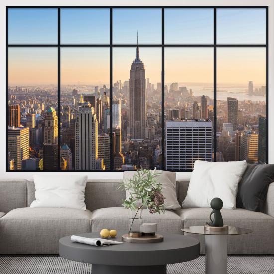 Adesivo Murale - Illusione ottica - Finestra - New York