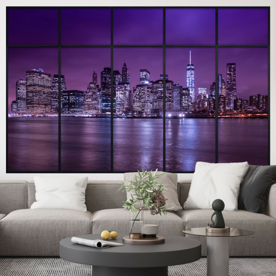 Adesivo Murale - Illusione ottica - Finestra - New York
