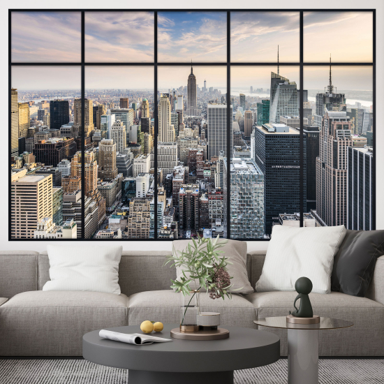 Adesivo Murale - Illusione ottica - Finestra - New York