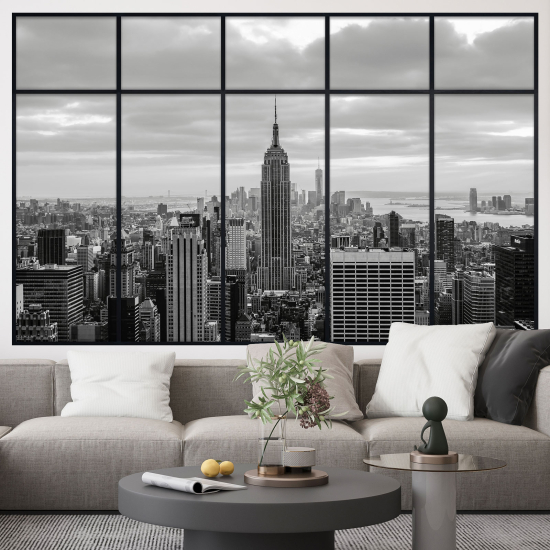 Adesivo Murale - Illusione ottica - Finestra - New York