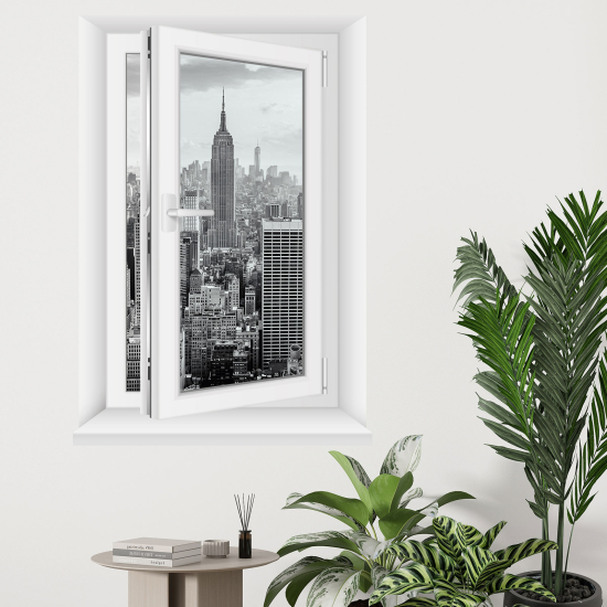 Adesivo Murale - Illusione ottica - Finestra - New York