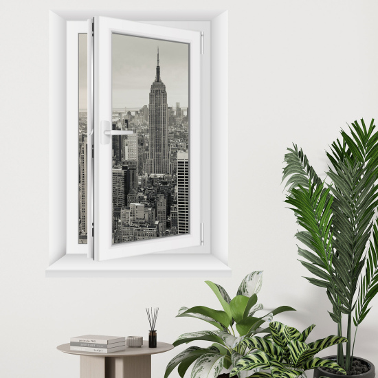 Adesivo Murale - Illusione ottica - Finestra - New York
