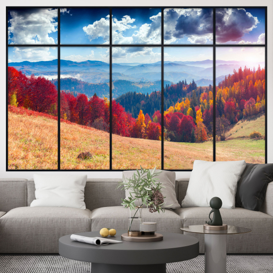 Adesivo Murale - Illusione ottica - Finestra - Paesaggio