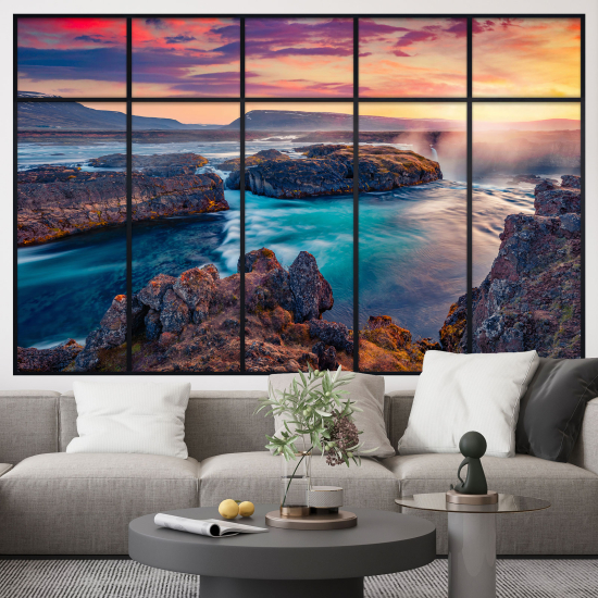 Adesivo Murale - Illusione ottica - Finestra - Vista Mare
