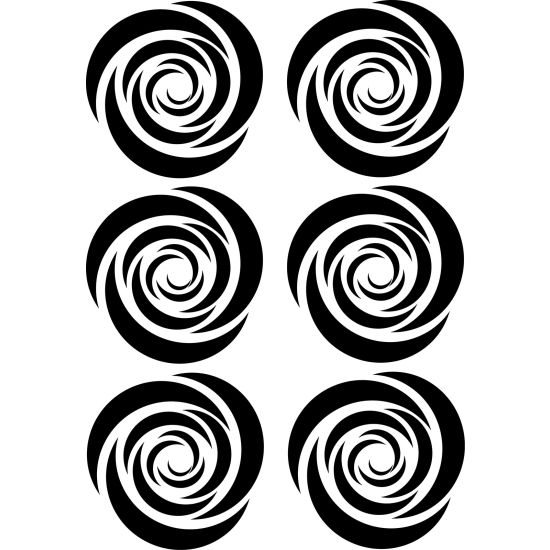 Adesivo Murale - Kit 6 Spirali