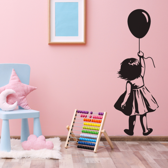 Adesivo Murale - Ragazza Palloncino