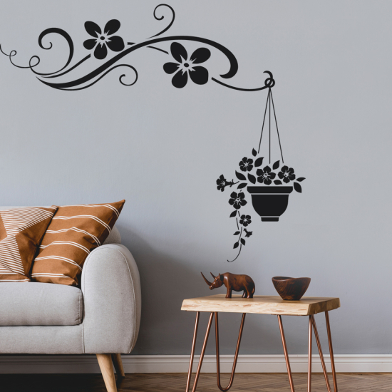 Adesivo Murale - Vaso di fiori