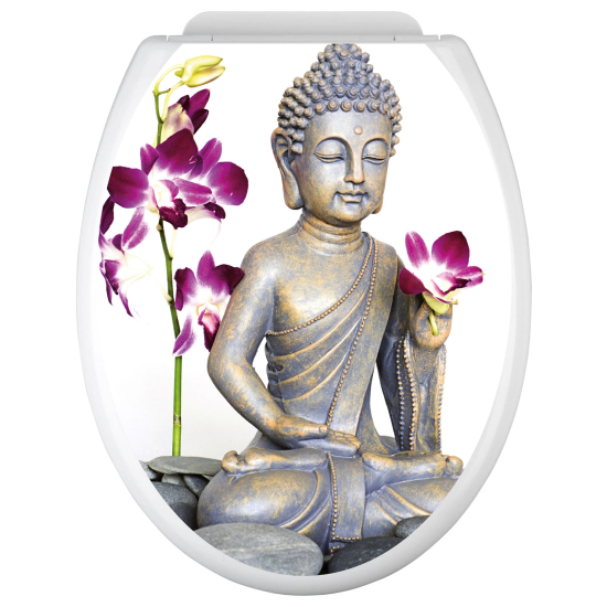 Adesivo per copriwater - WC - Buddha orchidee