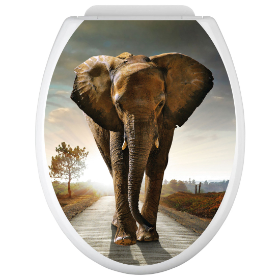 Adesivo per copriwater - WC - Elefante