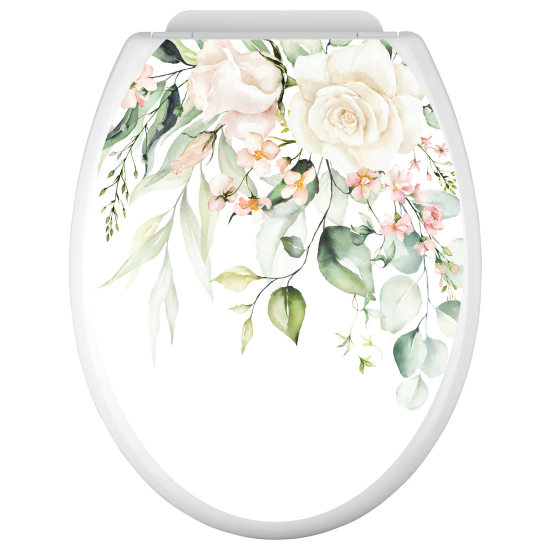 Adesivo per copriwater - WC - Fiori