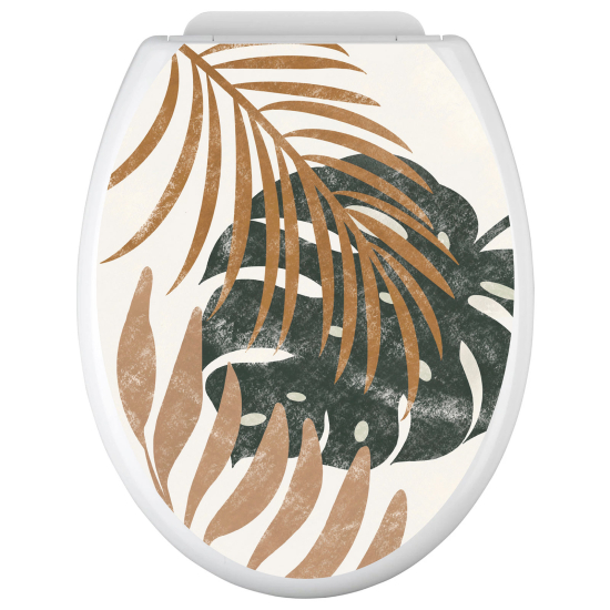 Adesivo per copriwater - WC - Foglie tropicali