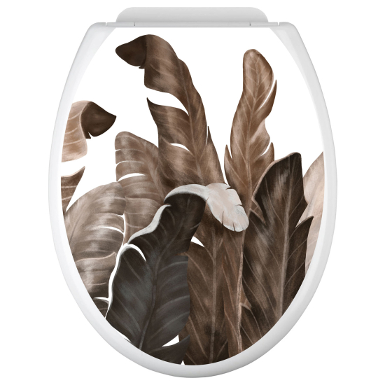 Adesivo per copriwater - WC - Foglie tropicali