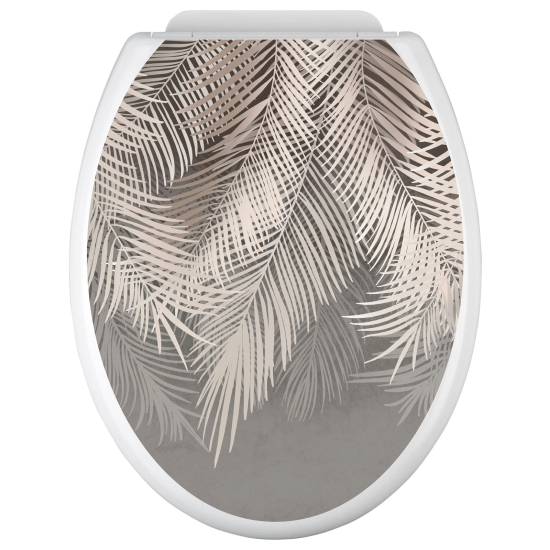 Adesivo per copriwater - WC - Foglie tropicali