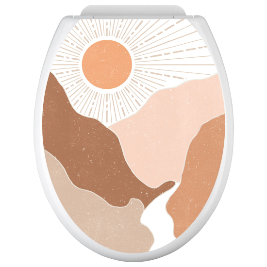 Adesivo per copriwater - WC - Paesaggio Boho