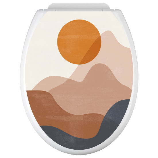 Adesivo per copriwater - WC - Paesaggio Boho